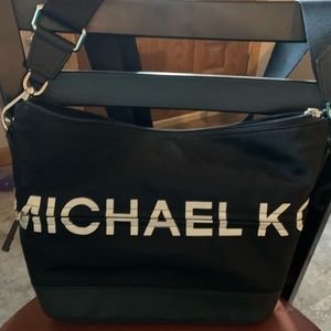 Michael Kors black nylon cross body handbag